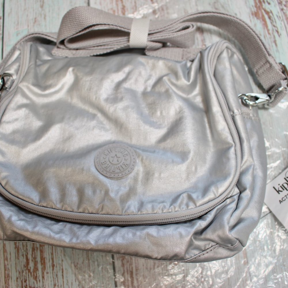 Kipling KICHIROU Silver Insulated Lunch Bag